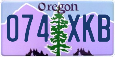 OR license plate 074XKB