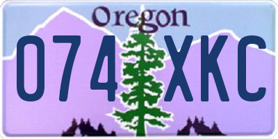 OR license plate 074XKC