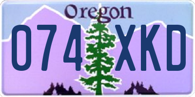 OR license plate 074XKD