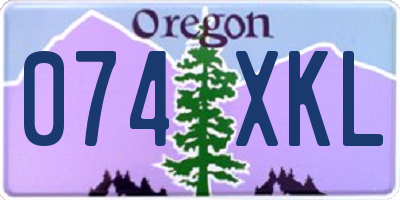 OR license plate 074XKL
