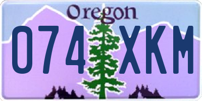 OR license plate 074XKM