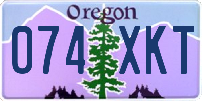 OR license plate 074XKT