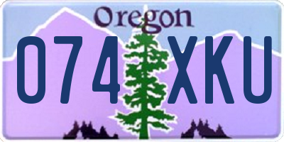 OR license plate 074XKU