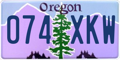 OR license plate 074XKW