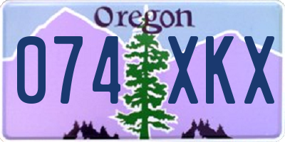 OR license plate 074XKX