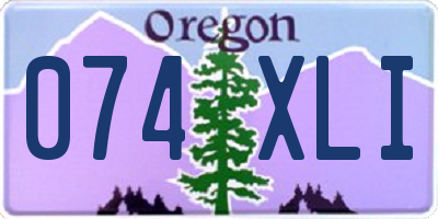 OR license plate 074XLI