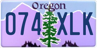 OR license plate 074XLK