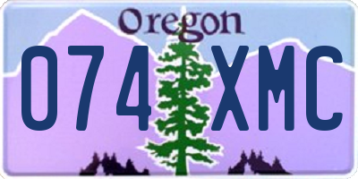 OR license plate 074XMC
