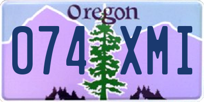 OR license plate 074XMI