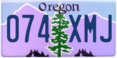 OR license plate 074XMJ
