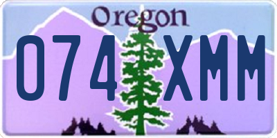 OR license plate 074XMM