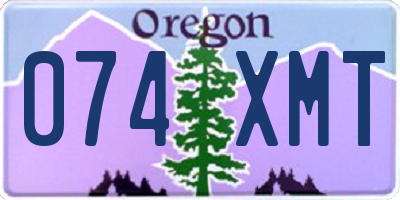 OR license plate 074XMT