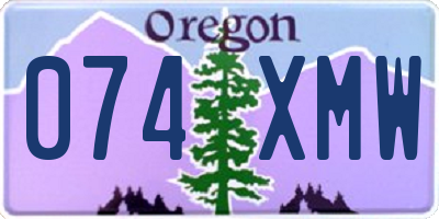 OR license plate 074XMW