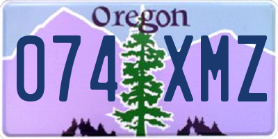 OR license plate 074XMZ