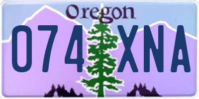 OR license plate 074XNA