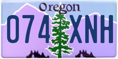OR license plate 074XNH