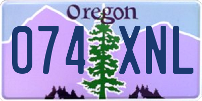 OR license plate 074XNL