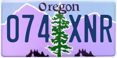OR license plate 074XNR