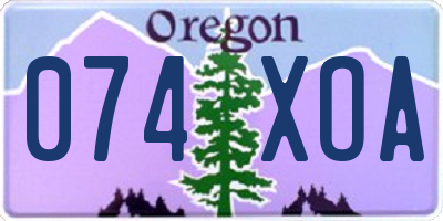 OR license plate 074XOA