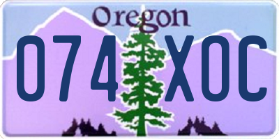 OR license plate 074XOC