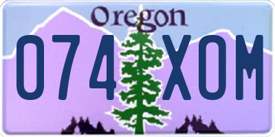 OR license plate 074XOM