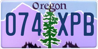 OR license plate 074XPB