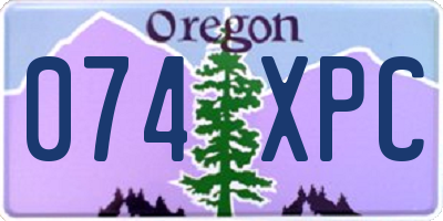 OR license plate 074XPC