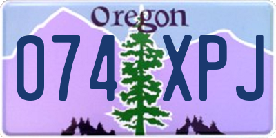 OR license plate 074XPJ