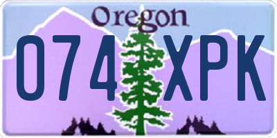 OR license plate 074XPK