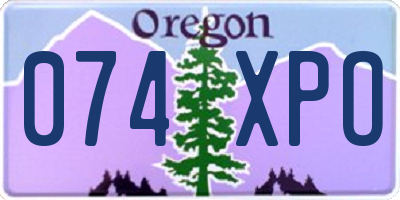 OR license plate 074XPO