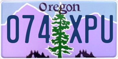 OR license plate 074XPU