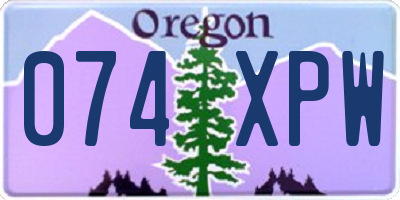 OR license plate 074XPW