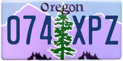 OR license plate 074XPZ