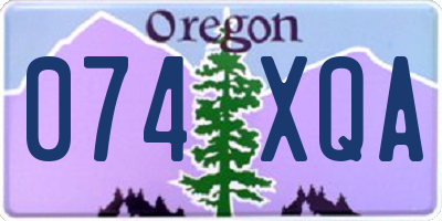 OR license plate 074XQA