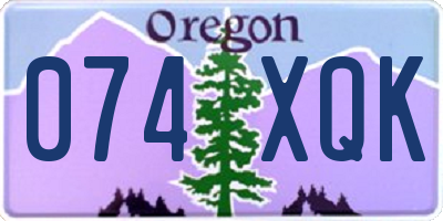 OR license plate 074XQK