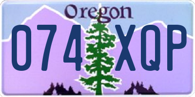 OR license plate 074XQP