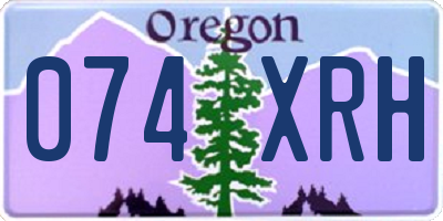 OR license plate 074XRH