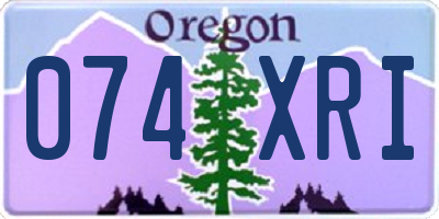 OR license plate 074XRI