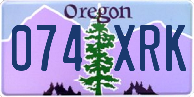 OR license plate 074XRK