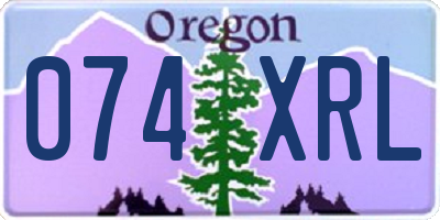 OR license plate 074XRL