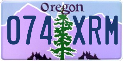 OR license plate 074XRM
