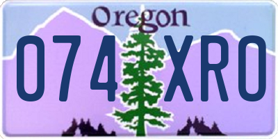 OR license plate 074XRO