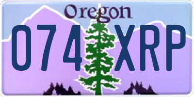 OR license plate 074XRP