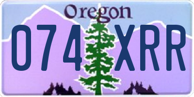 OR license plate 074XRR