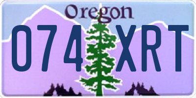 OR license plate 074XRT
