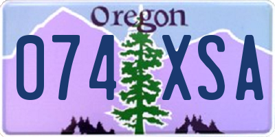 OR license plate 074XSA