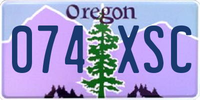 OR license plate 074XSC