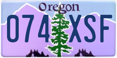OR license plate 074XSF