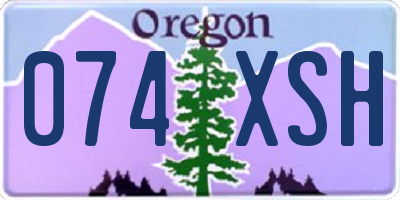 OR license plate 074XSH