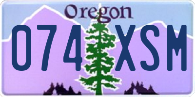 OR license plate 074XSM